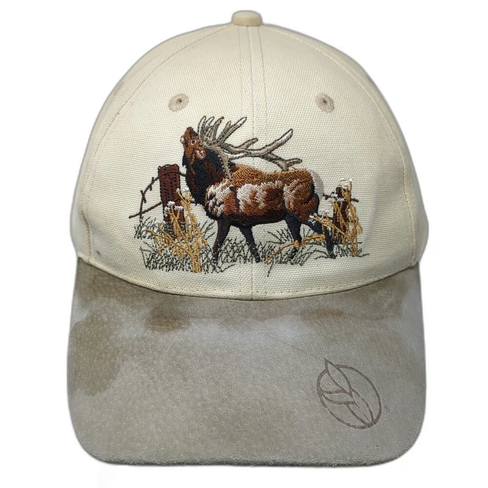 Legend Baseball Cap Beige One Size Embroidered Elk Golden Harvest Slideback Hat